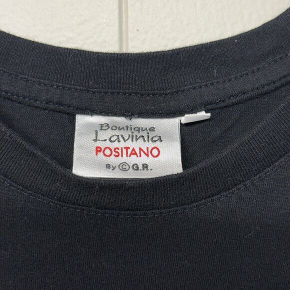 Italia Soccer T Shirt Embroidered Shield Logo Positano Made In Italy Men L EUC - Picture 5 of 9